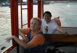Pat & Nicholas on water taxi